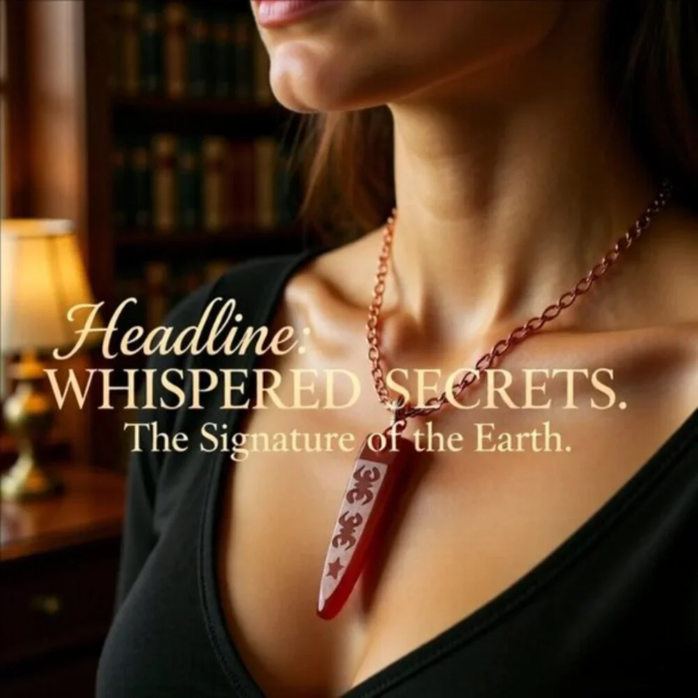 Extra Long & Slender Agate Necklace! Frosted Surface Design - Sleek + Minimalist